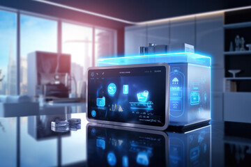 Internet of thing IOT concept modern smart house integration . Generative ai