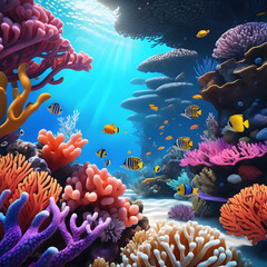 Fototapeta na wymiar coral reef, AI-Generatet