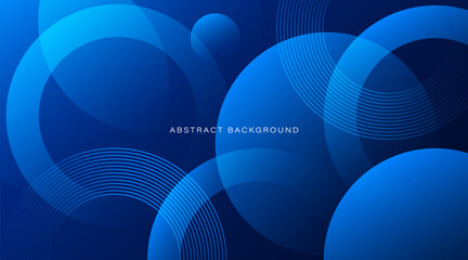 Abstract blue gradient circle shape background. Dynamic shapes composition. Minimal geometric. Modern graphic design elements. Futuristic concept. Suit for banner, brochure, flyer, poster, website - obrazy, fototapety, plakaty