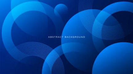 Fotobehang Abstract blue gradient circle shape background. Dynamic shapes composition. Minimal geometric. Modern graphic design elements. Futuristic concept. Suit for banner, brochure, flyer, poster, website © MooJook