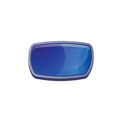Blue button for game flat style, vector illustration