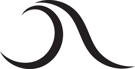 Sea icon wave illustration vector design. Ocean logo graphic element. Aqua symbol.