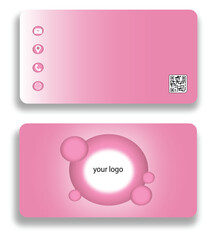 pink business card desing