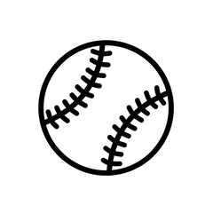 baseball ball icon on white background
