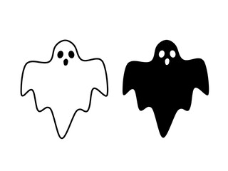 ghost icon vector with flat design