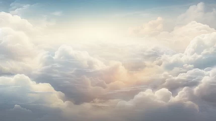 Foto op Canvas foggy wallpaper artwork of clouds in the sky © Sternfahrer