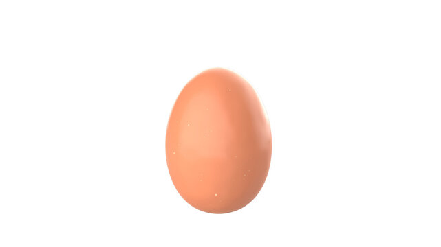 Chicken egg with white background isolated 3d render illustration