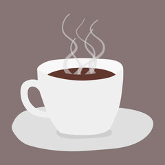 simple vector illustration cup of coffee