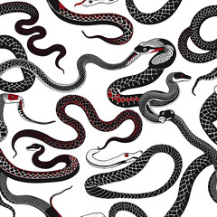 colored snakes, AI-Generatet