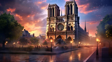 Fotobehang Notre Dame de Paris cathedral France © Ashley