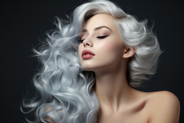 Fototapeta premium Attractive Woman in the Best Age as a Symbol of a New Time Wallpaper Background Magazine Cover Digital Art 