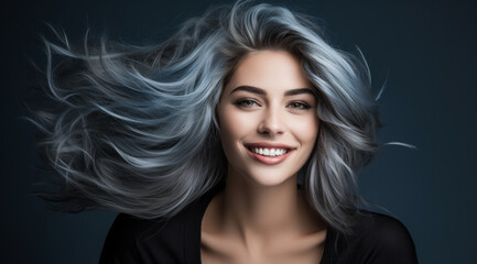 Naklejka premium Attractive Woman in the Best Age as a Symbol of a New Time Wallpaper Background Magazine Cover Digital Art 