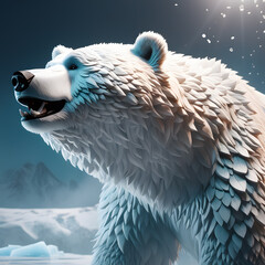 polar bear, AI-generated