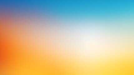 Abstract color gradient background grainy orange blue yellow white noise texture backdrop banner poster header cover design. Generative AI.