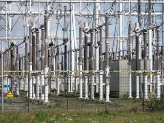 Electricity generator transformator at power plant