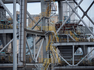 Industrial stairs of a chemical factory