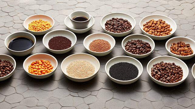spices in bowls HD 8K wallpaper Stock Photographic Image 