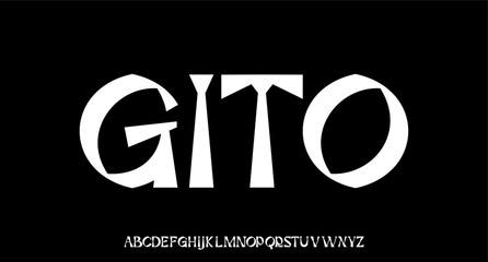 futuristic alphabet font vector typeset