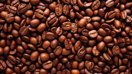 Fototapeta premium coffee beans background HD 8K wallpaper Stock Photographic Image 