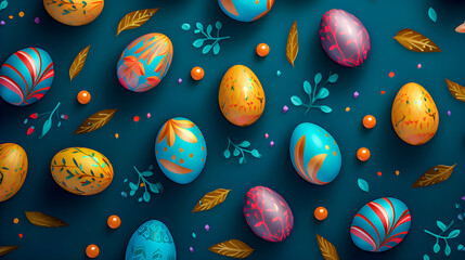 Happy easter egg greeting card background template.Can be used for cover, invitation, ad, wallpaper,flyers, posters, brochure. 