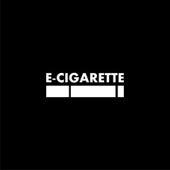 Modern electronic cigarette icon for web design isolated on black background