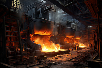 steel plant, metallurgical industry