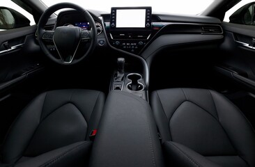 Inside moden car background, car elements and interior wallpaper