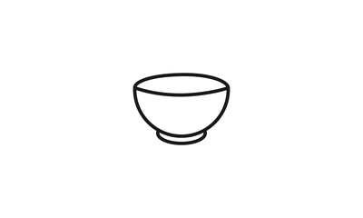 Soup bowl, Minimalistic and clean bowl illustration symbol