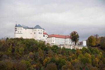 Fototapeta na wymiar Autumn view of Lupciansky Castle in Slovenska Lupca, Slovakia