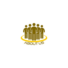 About us sign icon isolated on transparent background