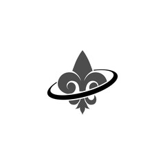 Fleur de lis icon isolated on transparent background © sljubisa