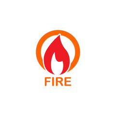  Fire flame logo icon isolated on transparent background