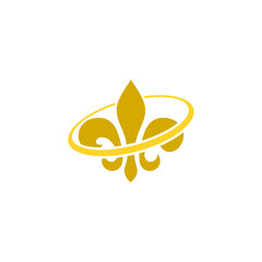 Fleur de lis icon isolated on transparent background © sljubisa