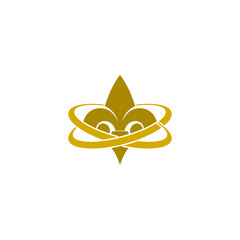 Fleur de lis icon isolated on transparent background © sljubisa