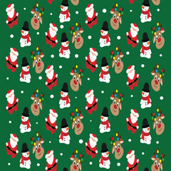 Christmas pattern vector background.