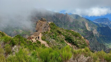 Fototapeta na wymiar hiking in Madeira island mountain 11
