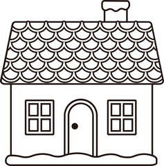 Gingerbread house outline