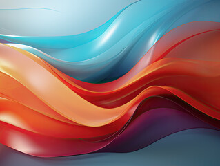 Naklejka premium Abstract bright wavy shiny background.