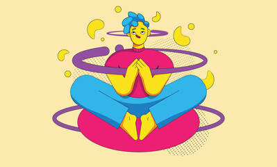 illustration of an background with a person