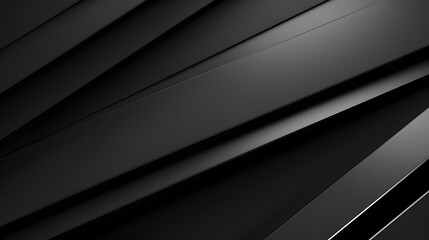 Black white dark gray abstract modern background. Geometric shape. Diagonal line stripe angle. Generative AI. - obrazy, fototapety, plakaty