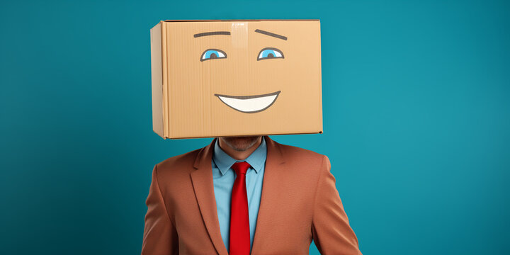 Portrait of a man with box