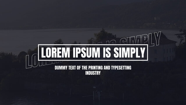 Modern and Abstract Text Animation