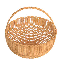 Fototapeta premium 3D rendering illustration of a woven basket