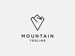 the outline of the shape of a mountain hill