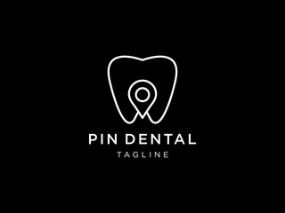 dental clinic location pin logo design