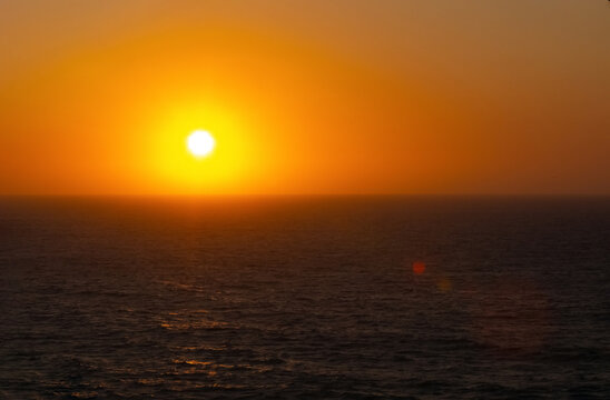 landscape ocean natural orange vivid sunrice real colors