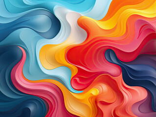 Obraz premium Abstract shapes composition. Colorful fluid background.