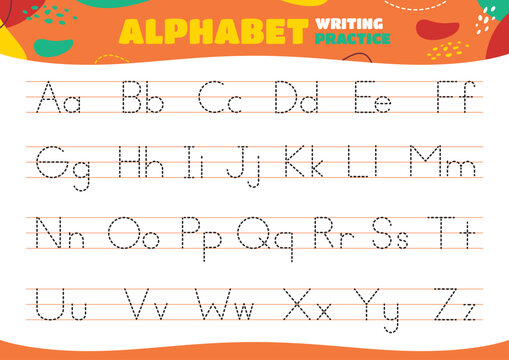 Alphabet Tracing Worksheet For Children