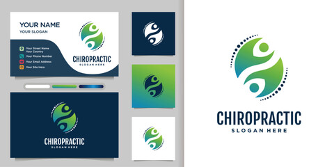 Physiotherapy logo design templates creative concept Premium Vector