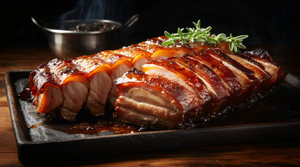 Baked pork belly